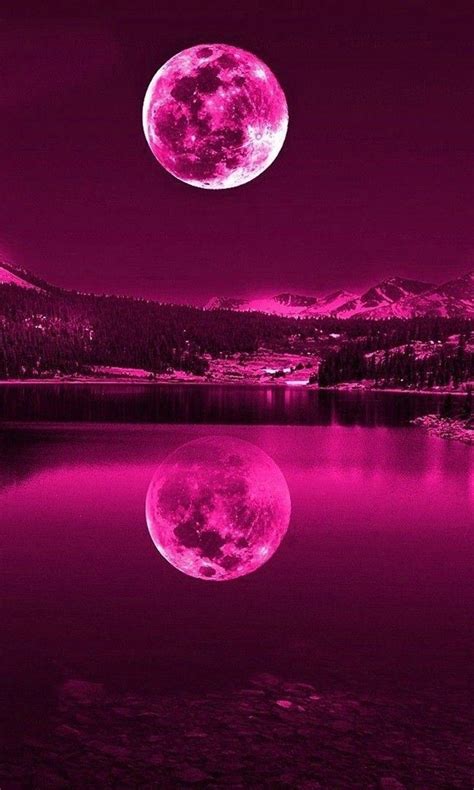 pink moon background